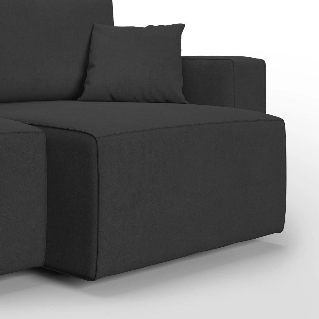 Morfeo Divano in tessuto impermeabile 180 cm  nero