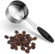 Caffettiera Portionatore 60 ml - Cucchiaio di Acciaio Inossidabile - Cucchiaio Dose con Manico in Gomma - Portionatore per Tè/Caffè - Facile da Pulire - Scala Precisa