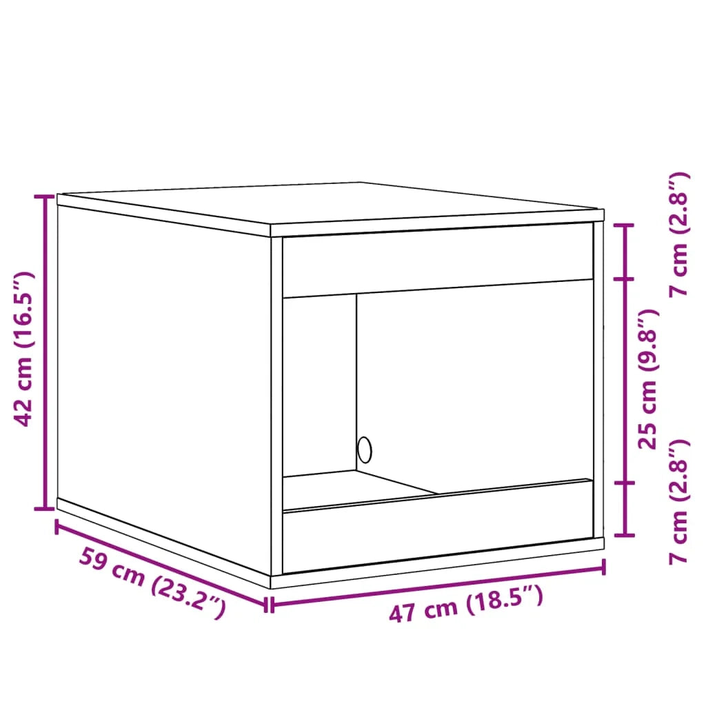 Mobiletto per lettiera per gatti in legno ingegnerizzato Sonoma marrone 02_0043338