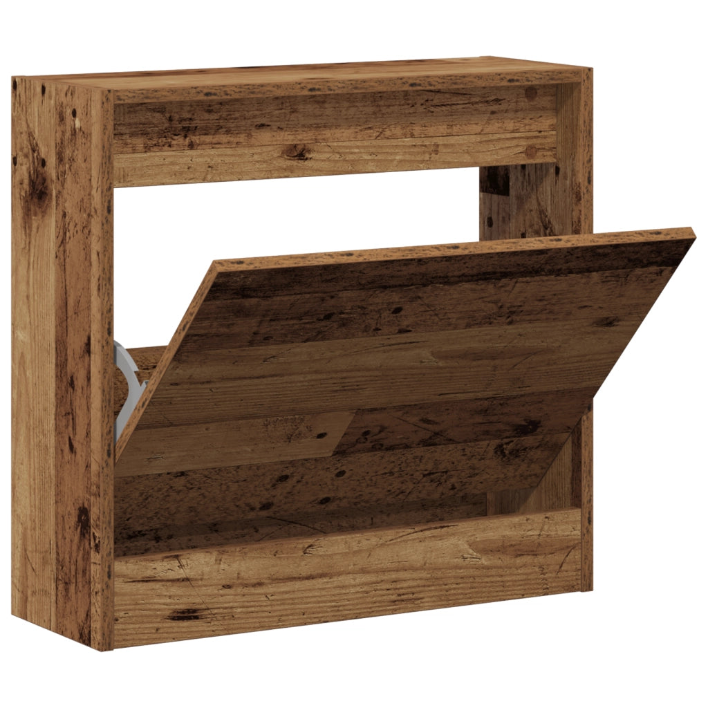 Cabinet per scarpe in legno vecchio 60x21x57 cm in legno ingegnerizzato