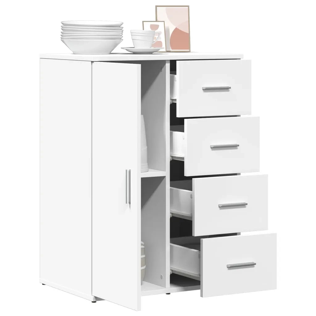 Credenza Bianca 59x39x80 cm in Legno Multistrato 840534