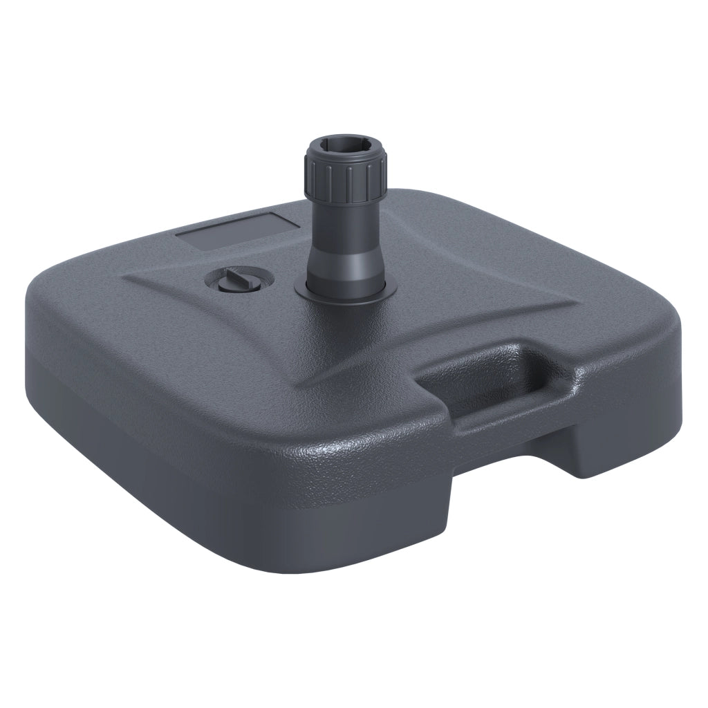 Basamento per Ombrellone Giardino in HDPE ¨C zephmum ¨C Nero, Riempibile con Acqua o Sabbia, ?38mm