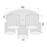 Lampada Da Soffitto Ebt023-5c Black