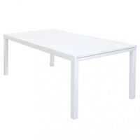 Tavolo Formentera 200/300x100x74 h cm in Alluminio Bianco