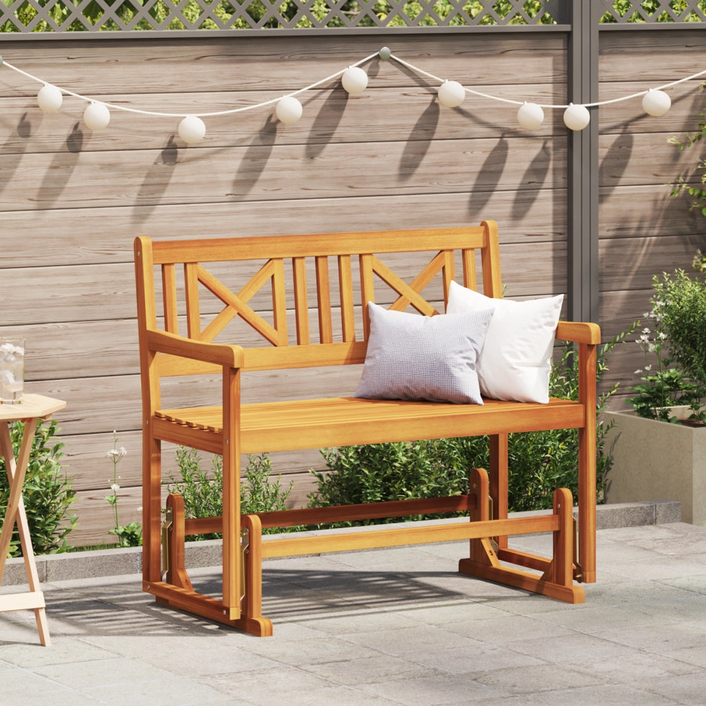 Panchina Oscillante da Giardino 110x59x97 cm Legno Massello Acacia