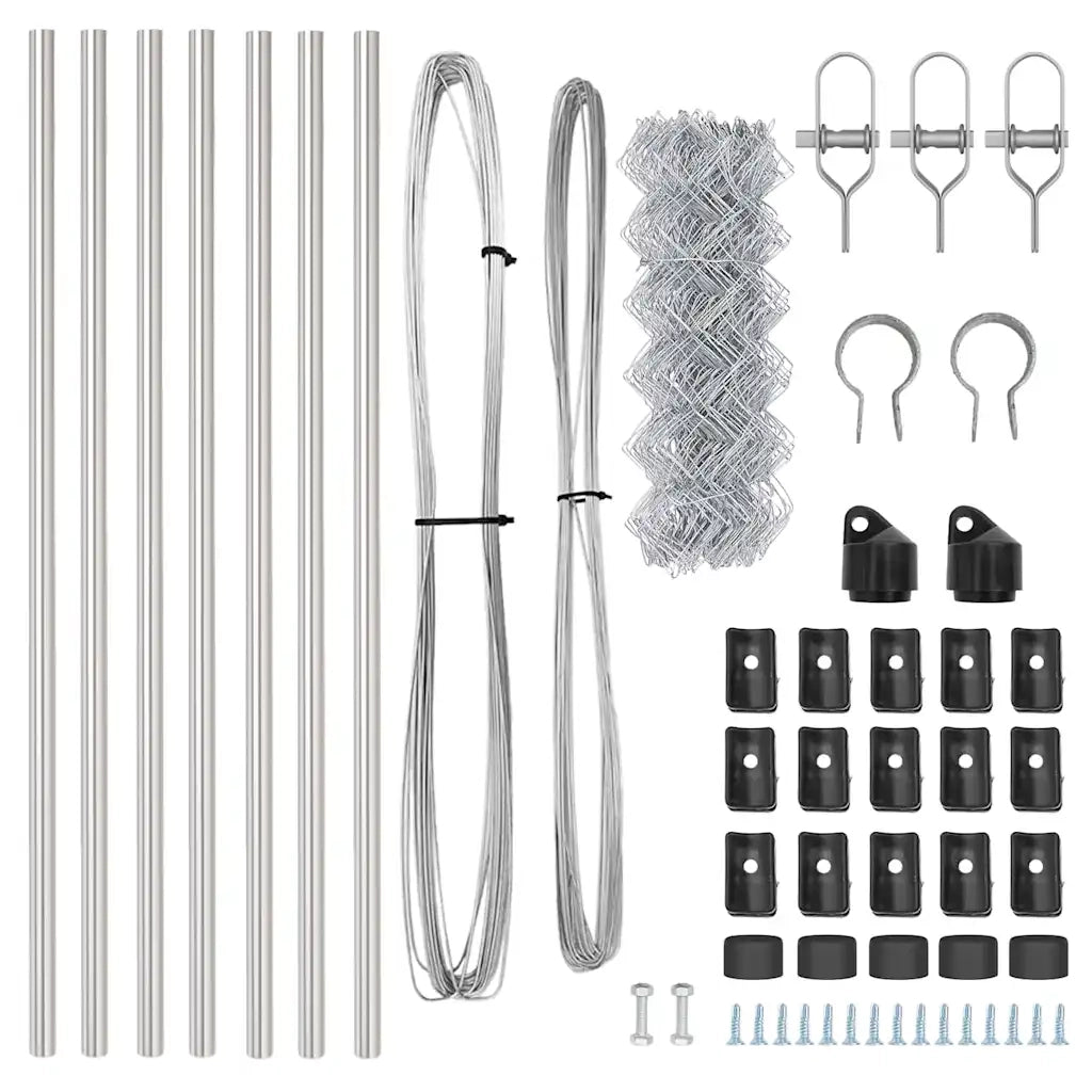 Palo della recinzione Argento 10 x 0,4 m (maglia 40 x 40 mm) 3351122