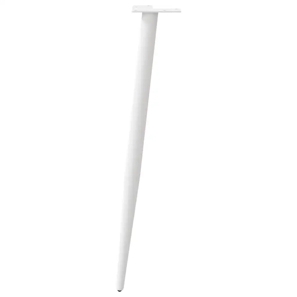 Gambe per Tavolo Consolle Forma Conica 4 pz Bianche 72-73 cm Acciaio 4012517