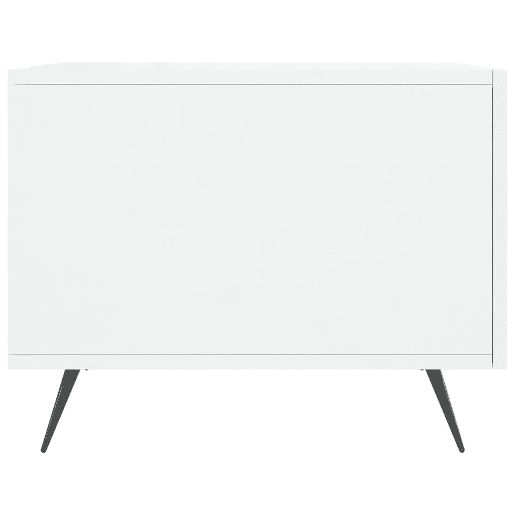 Tavolino da salotto | Tavolino da caff¨¨ | Tavolino da Soggiorno Bianco Lucido 50x50x40 cm Legno Multistrato