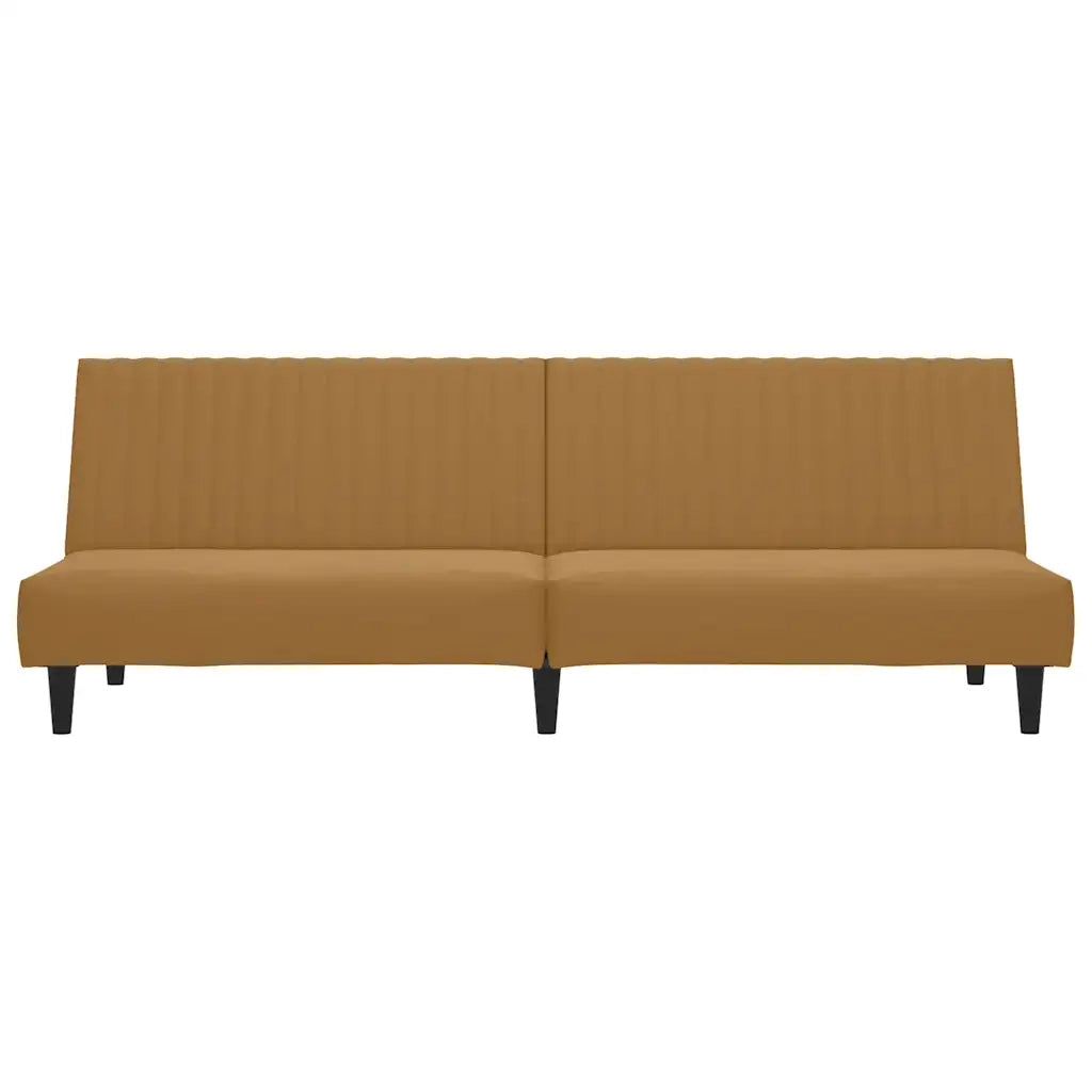 Divano Letto a 2 Posti-Sofa Letto 2 Posti-Daybed Marrone in Velluto 579608