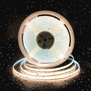 Strisce led 10 metri COB bianco caldo 3000 K IP65 impermeabili 480 led per metro 24V CC CRI93+ per ambiente da letto cucina - progetto di illuminazione da assemblaggio (alimentatore non incluso)