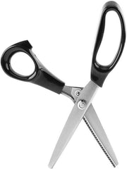 Serra a triangolo con serra a cartella e maniglie ergonomiche - Serra professionale a zig-zag, per cucire e hobby (3 mm)