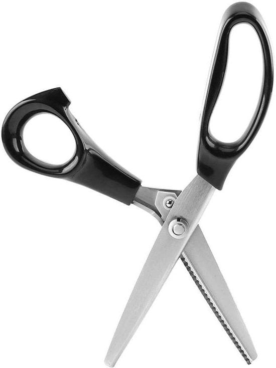 Serra a triangolo con serra a cartella e maniglie ergonomiche - Serra professionale a zig-zag, per cucire e hobby (3 mm)