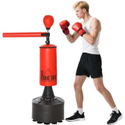 Sacco da Boxe ¨C zephmum ¨C Regolabile, Rosso e Nero, 88x48x155-205 cm