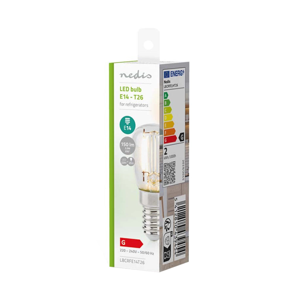 Lampadina per Frigoriferi a Filamento LED E14 T22 1.5W Basso Consumo Trasparente Nedis