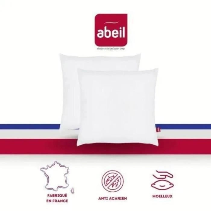Set di 2 cuscini antiacaro - 60 x 60 cm - 100% cotone trattato biologico - ABEIL