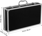 Cassetto metallico con chiusura a scorrimento - Materiale: lega di alluminio/ABS - Progettato per essere duraturo e robusto - Design unico con spugna - Protezione per attrezzi - Cassa degli attrezzi