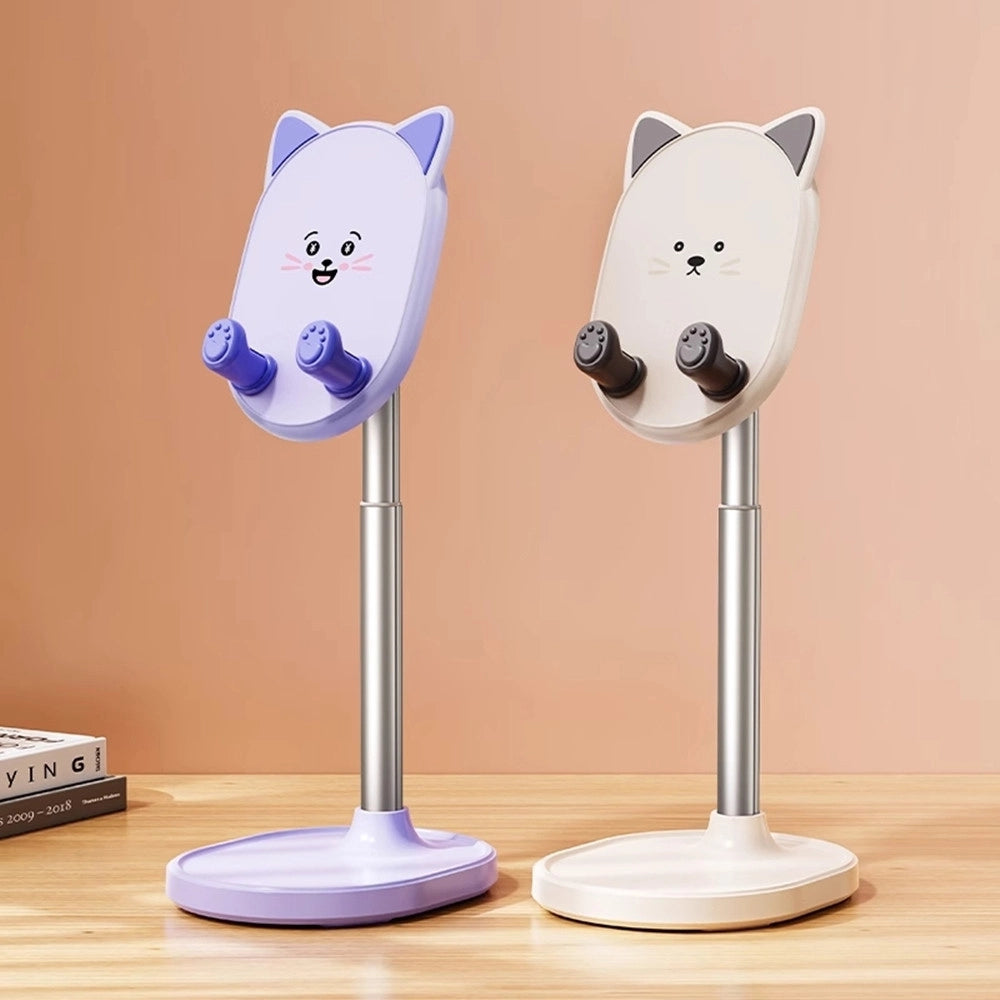 Trade Shop - Supporto Per Cellulare Carino Da Tavolo Regolabile Telescopico Universale Portatile -