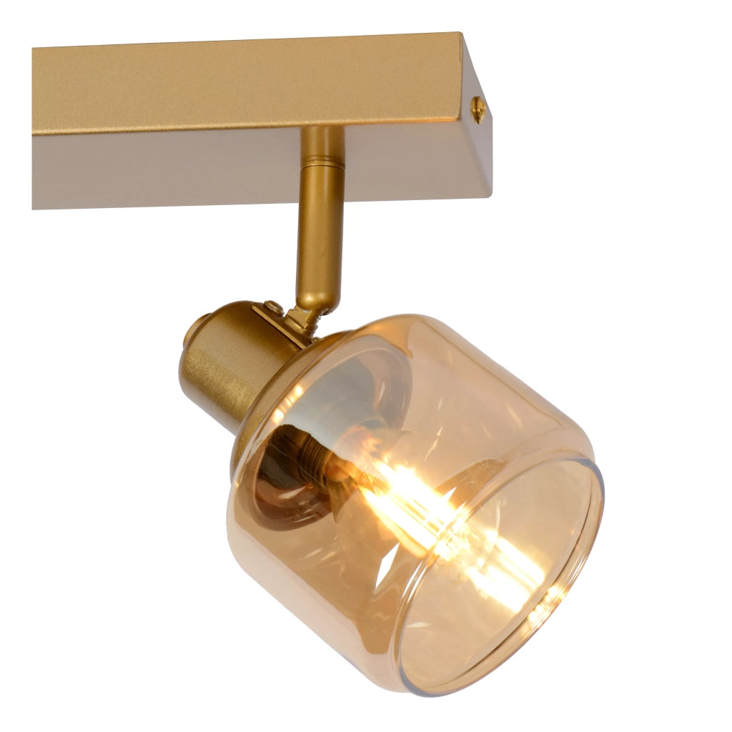 Faretto soffitto doppio oro ottone Bjorn 2xE14 40W Lucide