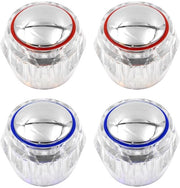 Sostituzione Copertura Bocca Flessibile - Set di 4 pezzi - Facile da installare - Blu e Rosso - Adatto per WC e Cucina...