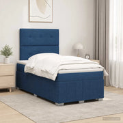 Letto box spring con materasso Blu 120 x 200 cm Tessuto 3454119
