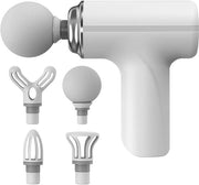 Apparecchio di massaggio portatile - 6 posizioni - 4 accessori - Per uso domestico, ufficio e fitness - Bianco