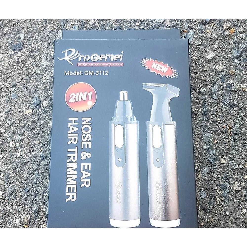 Trade Shop - Trimmer Gm3112 2in1 Rifinitore Regolatore Per Naso Orecchie Batteria Ricaricabile -