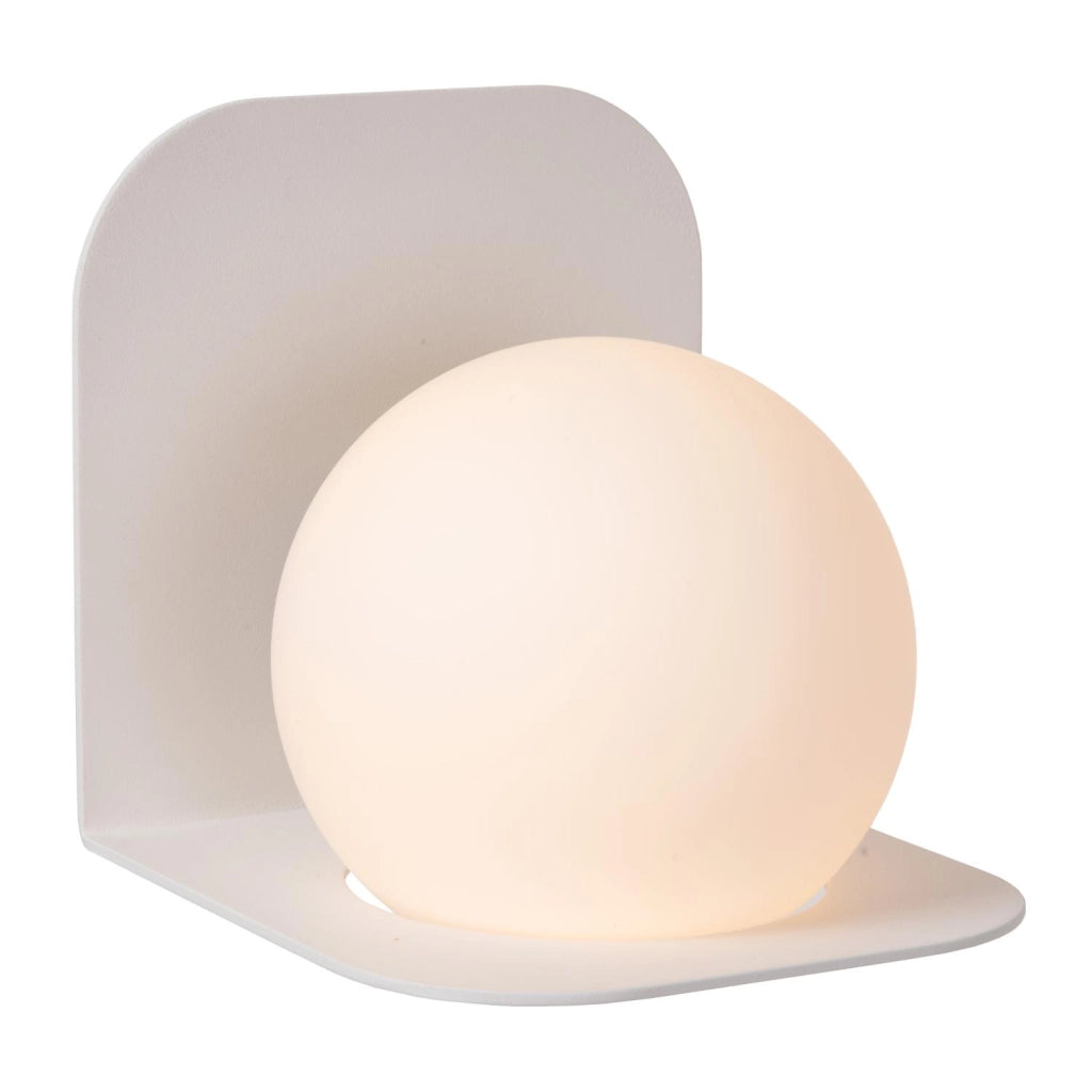 Applique bagno DAVY 1xG9 bianca vetro sferico IP44 Lucide
