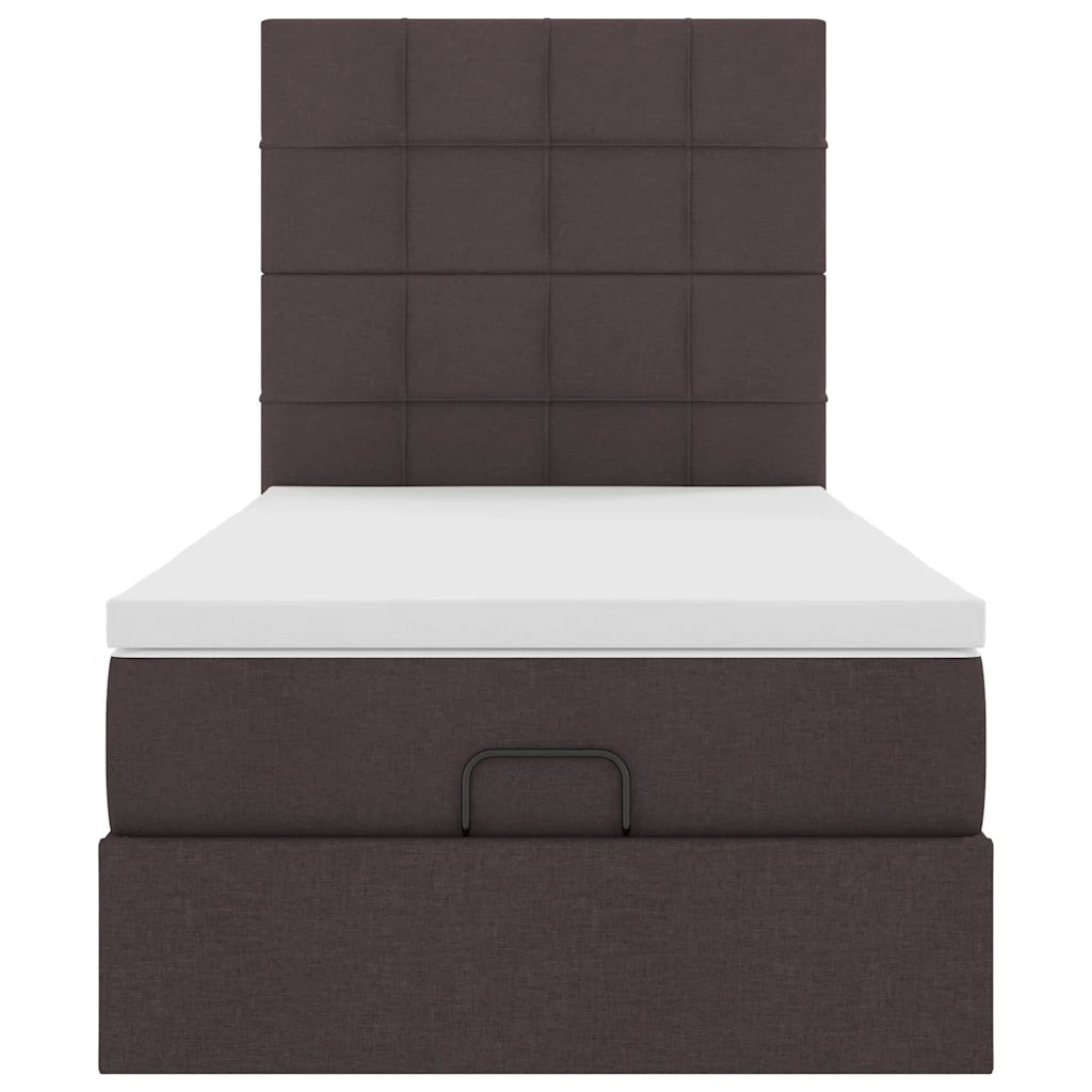 Struttura Letto Pouf con Materasso 80x200 cm in Tessuto 3313115