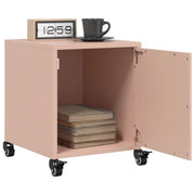 Comodini 2 pz-Set di 2 Tavolino da notte Rosa 36x39x43,5 cm in Acciaio 175008