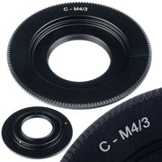 Adattatore C-Mount a Micro 4/3 – Compatibile con Fotocamere Olympus PEN e Panasonic | Alluminio Ossidato, Alta Durata