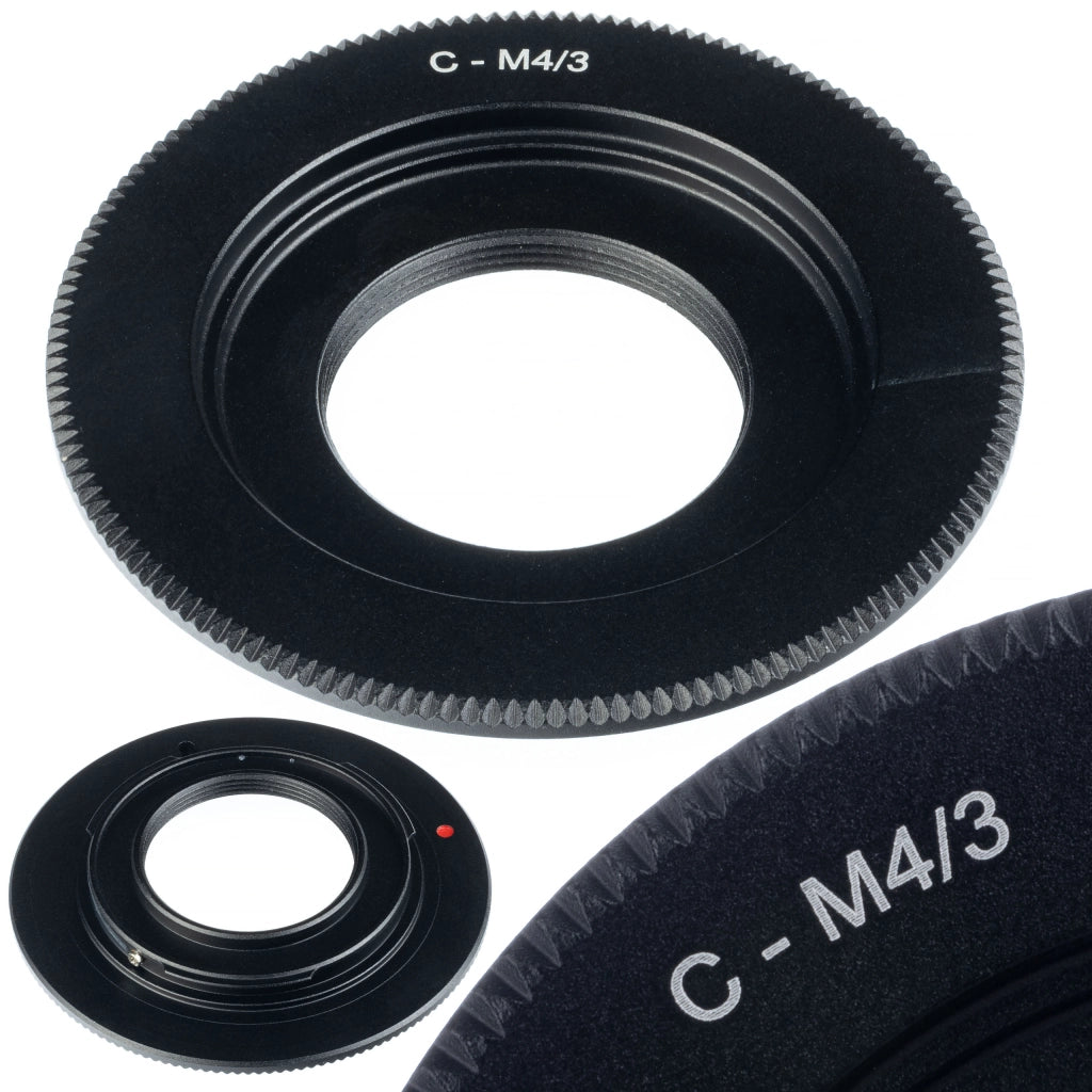 Adattatore C-Mount a Micro 4/3 – Compatibile con Fotocamere Olympus PEN e Panasonic | Alluminio Ossidato, Alta Durata