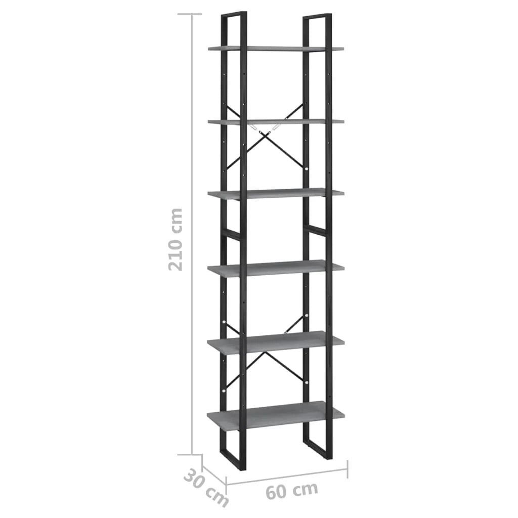 Set di 2 ripiani portaoggetti 60 x 30 x 210 cm in legno di pino massiccio grigio 02_0000664