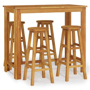 Set da Bar da Giardino 5 pz | Set Salotto da Giardino in Legno Massello di Acacia