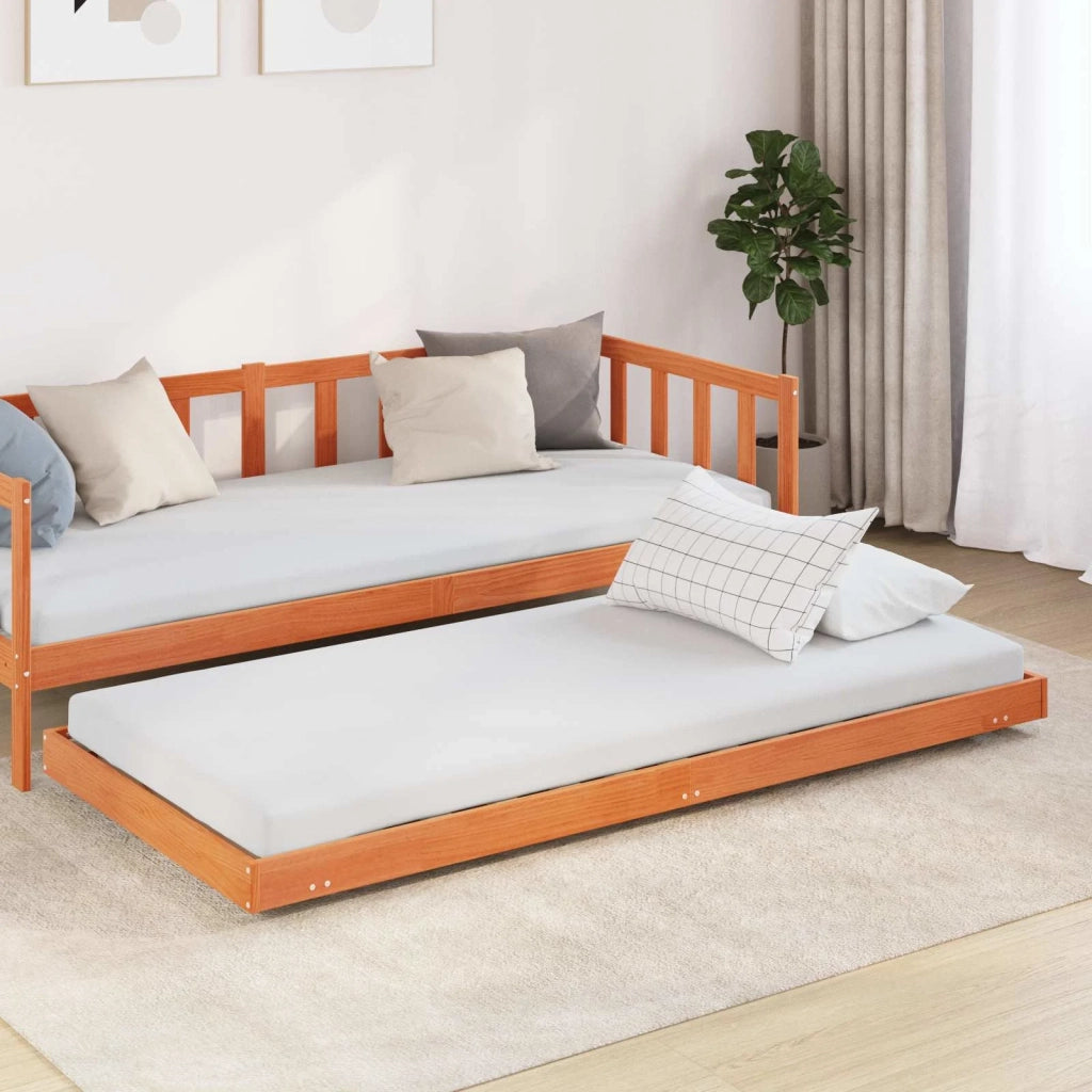 Struttura del letto Marrone cerato 90 x 190 cm Pino massello 864064