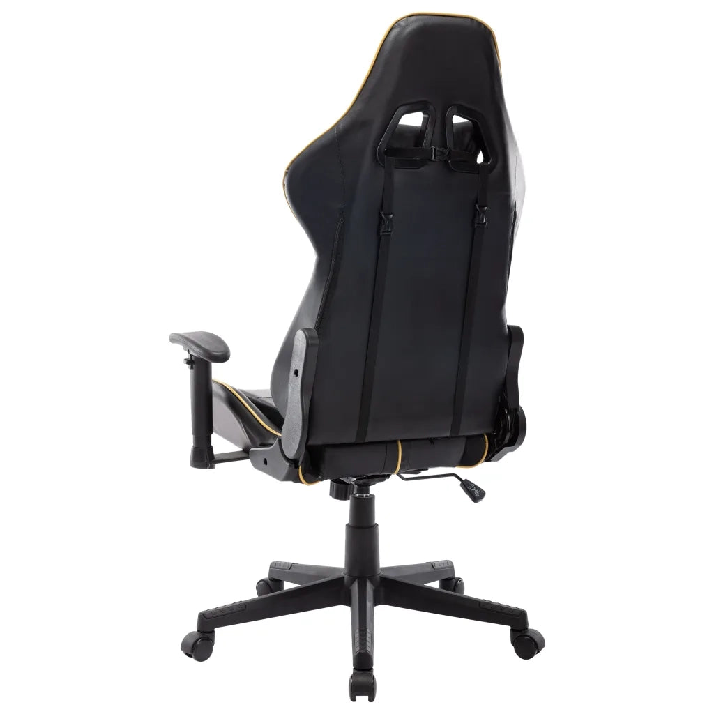 Sedia da Gaming Nera e Oro in Similpelle 20504