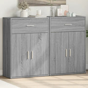 Credenze 2 pz Grigio Sonoma 60x30x84 cm in Legno Multistrato 3276600