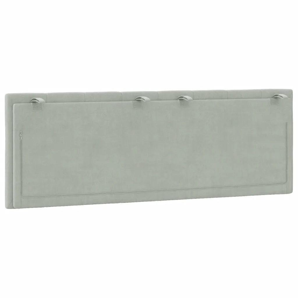 Cuscino Testiera Hanko Grigio Chiaro 120 cm in Velluto CFW8462130