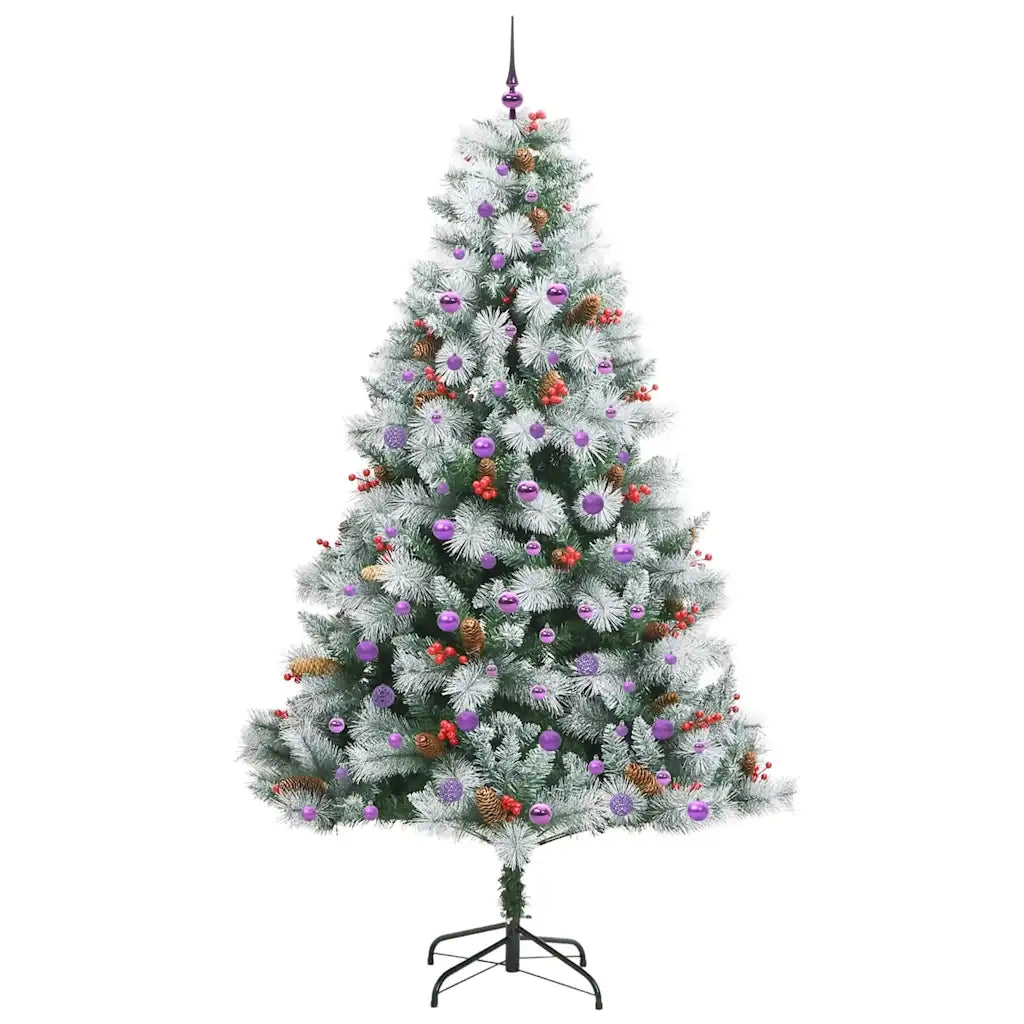 Albero di Natale artificiale Verde e bianco 240 cm 3395203