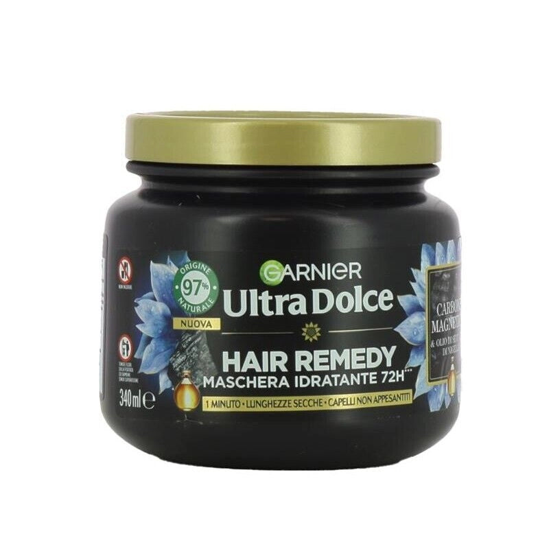 GARNIER ULTRA DOLCE CARBONE MAGNETICO MASCHERA IDRATANTE HAIR REMEDY1 MINUTO DI POSA PER LUNGHEZZE SECCHE 340 ML