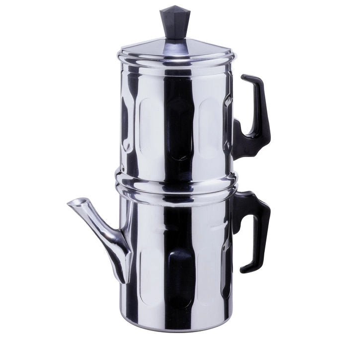 Ilsa Caffettiera Napoletana Alluminio 3 Tazze 25 cl fornello gas elettrico vetroceramica colore Argento