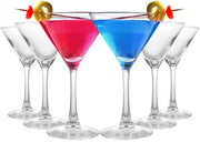 Set di bicchieri da cocktail - 6 pezzi - 190 ml - Ideale per feste - Bicchieri eleganti - Adatti per cena e matrimoni - Riflessi luminosi