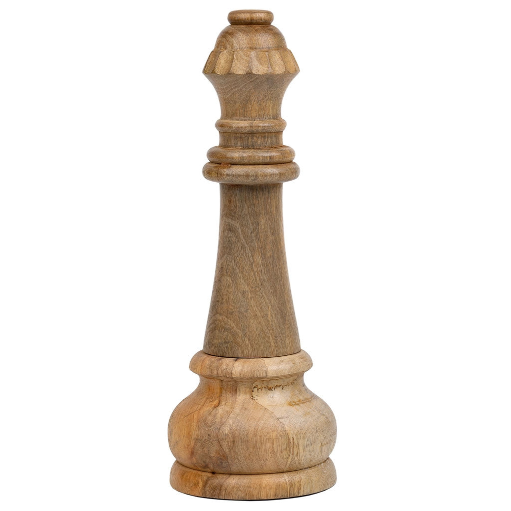 Pezzo degli scacchi Regina in legno di mango marrone d14x36h cm