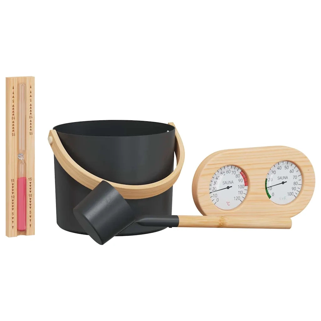 Set di Accessori per Sauna 4 pz Nero CFW1716521