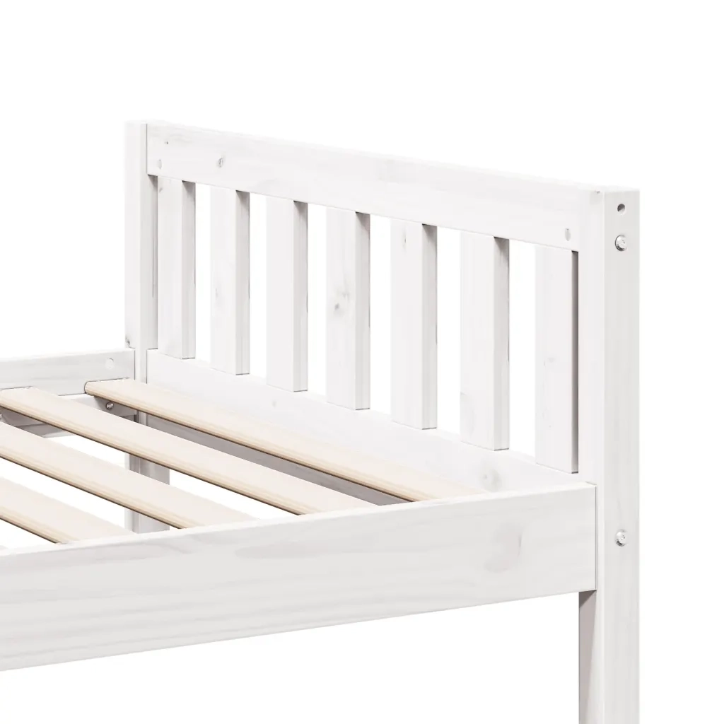 Letto per Bambini | Letto Infantile | Lettino senza Materasso Bianco 80x200cm Massello Pino