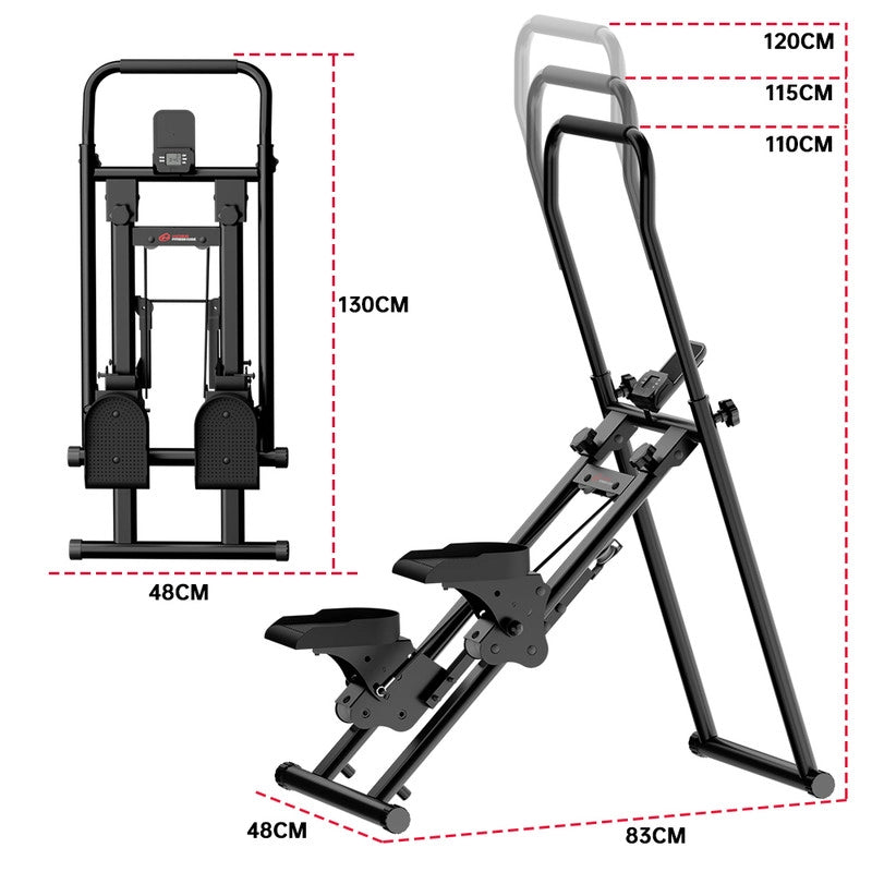 Stepper per Scale Verticale con Schermo LCD,RATTANTREE Manubri Regolabili e Pedali Antiscivolo, Stepper per Scale Fitness Professionale,Portata 150 kg