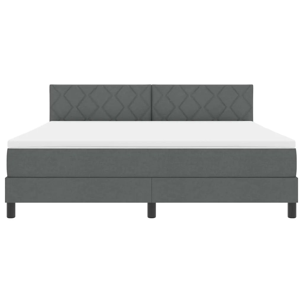 Letto a molle con materasso Grigio scuro 180 x 200 cm Tessuto 3342304