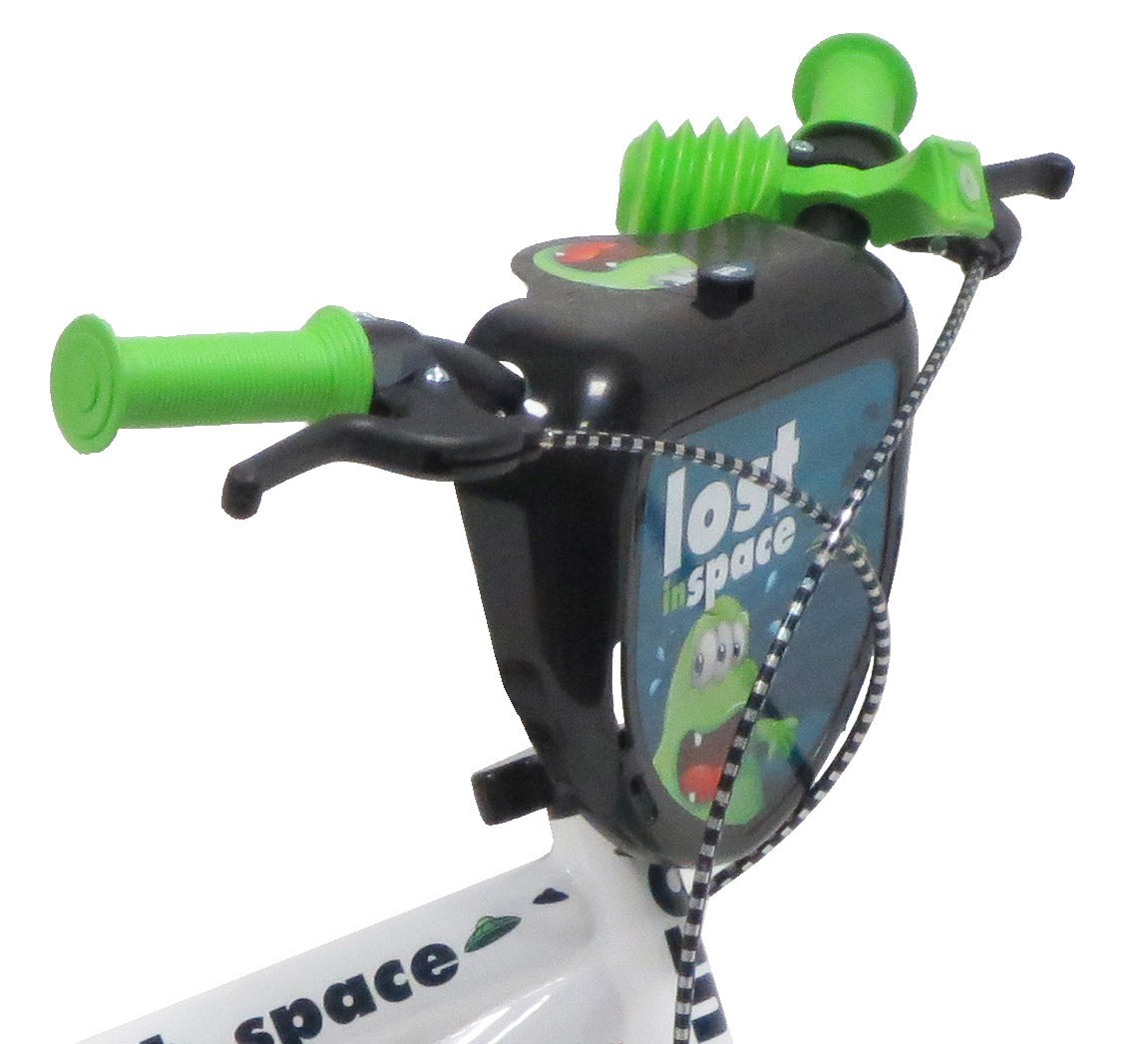 Bicicletta per Bambino 12" 2 Freni Gomme in EVA Ufo Bianca/Verde