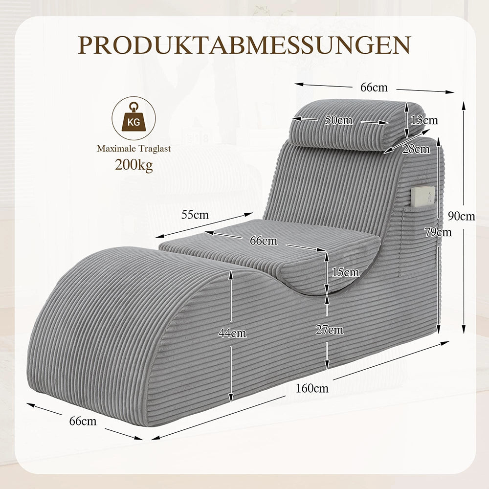 Poltrona relax moderna design unico - Xylo - Cuscino rimovibile tasca laterale