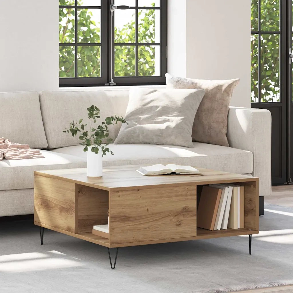 Tavolino da salotto | Tavolino da caff¨¨ | Tavolino da Soggiorno Rovere artigianale 80 x 80 x 36,5 cm