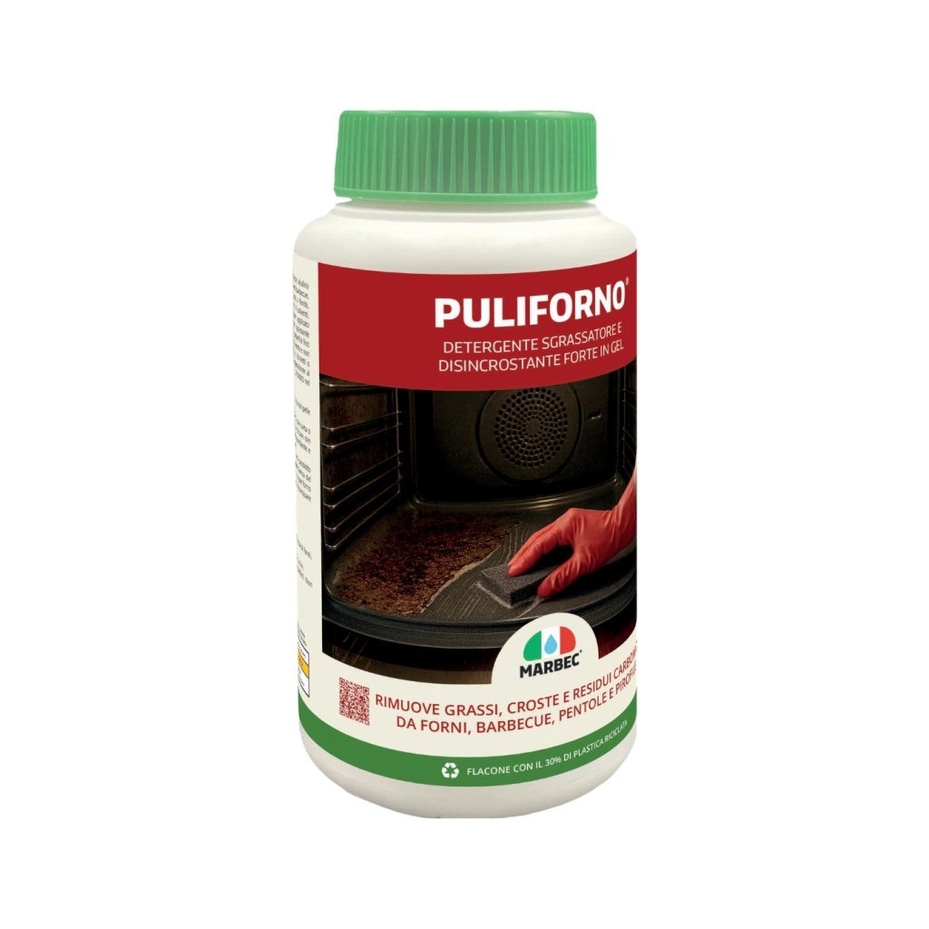 Detergente gel disincrostante potente, pulizia profonda forni e barbecue Marbec PULIFORNO® - 1KG
